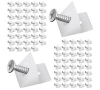 VFANDV Cunei di Fissaggio Stabilizzatori, Cunei Per Mobili Rinforzo Fondo Cassetti Reggipiano Per Mobili con Viti Backplane Connettore Supporto Angolare Cunei di Fissaggio Stabilizzatori (80, Bianco)