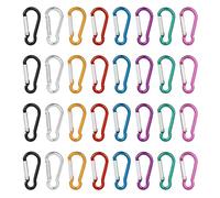 VFANDV Moschettone colorato in alluminio, piccolo - 3,5 x 40,8 mm, per campeggio, viaggi, escursioni, pesca, zaino (32)