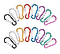 VFANDV Moschettone in alluminio colorato, piccolo, 3,5 x 40,8 mm, per campeggio, viaggi, escursionismo, pesca, zaino (16)