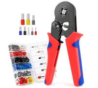 VFANDV Pinza Crimpatrice Capicorda, 1300 Capicorda Isolati a Crimpare, Pinza Puntalini Filo Autoregolanti per Elettricista, Pinza Crimpatrice per 0.25-10 mm² Terminale Isolato Capicorda Terminali