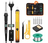 VFANDV Saldatore Kit, Saldatore a Stagno 80W con Schermo LCD 13 in 1 Kit di Saldatura 180-520℃ Stagnatore Elettrico Professionale, Adatto a Manutenzione Domestica & Fai Da Te