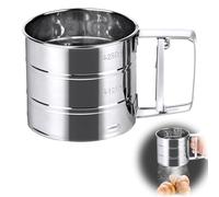 VFANDV Setaccio Farina, 250 Grammi Setaccio a Una Mano in Acciaio Inox Setaccio da Cucina, Spargi Zucchero a Velo per Farina, Spezie in Polvere