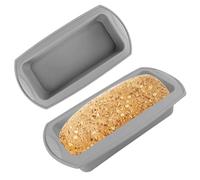 VFANDV Stampo Plumcake Silicone, 2 Pezzi Teglia Pane in Cassetta Antiaderente Stampo in Silicone per Cottura del Pane Stampi per Cottura del Pane per Fare il Pane e il Plumcake (Grigio)