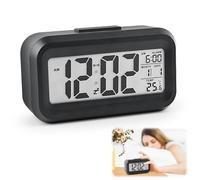 VFANDV Sveglia da Comodino, Batteria Digitale Sveglia con Ampio Display a LED e Temperatura Luminosa Notturna Snooze, Sveglia Digitale per Camera da Letto Comodino Casa Ufficio Cucina