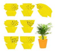 VFANDV Trappola Adesiva Gialla, Trappole Appiccicose Ciliegio Trappola per Insetti Trappola Moscerini Piante Interno Adesivi Gialli Trappola per Mosche Insetti Volanti Zanzare (70)