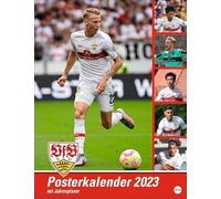VfB Stoccarda Calendario 2023 Le stelle del calcio in formato grande Calendario XXL da parete con le migliori foto dei giocatori del VfB Stoccarda Perfetto per ogni appassionato di calcio