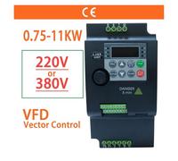 VFD, Convertitore di frequenza variabile VFD da 380 V o 220, inverter vettoriale, regolatore velocità del motore 0,75/1,5/2,2/3,7/4/5,5/7,5/11 KW,Multi-protezione(2HP 1.5KW,3 PHASE_3 PHASE)