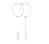 VFdthR Badminton Set Racchetta da Badminton Double Beat in Lega, Attacco e Difesa, con Borsa for Esercizi(Pink with Bag Ball)