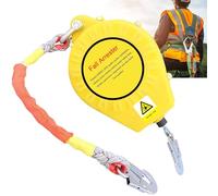 VFDZ Dispositivo Anticaduta Retrattile Certificato, Dispositivo di Sicurezza Anticaduta, Kit Imbracatura Anticaduta Tetto con Gancio Autobloccante, Capacità di Carico:150kg (Yellow, 10m)(Giallo,5m)