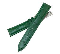 VFEBTSD Cinturino for orologio compatibile con Patek Philippe AQUANAUT in pelle nera marrone blu colorato(Green,20MM_SILVER BUCKLE)