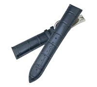 VFEBTSD Cinturino for orologio compatibile con Patek Philippe AQUANAUT in pelle nera marrone blu colorato(Blue2,19MM_GOLDEN BUCKLE)