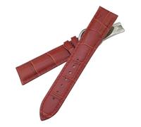 VFEBTSD Cinturino for orologio compatibile con Patek Philippe AQUANAUT in pelle nera marrone blu colorato(Red,19MM_ROSEGOLD BUCKLE)