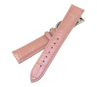 VFEBTSD Cinturino for orologio compatibile con Patek Philippe AQUANAUT in pelle nera marrone blu colorato(Pink,20MM_SILVER BUCKLE)