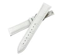 VFEBTSD Cinturino for orologio compatibile con Patek Philippe AQUANAUT in pelle nera marrone blu colorato(White,19MM_ROSEGOLD BUCKLE)