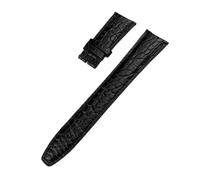 VFEBTSD Cinturino for orologio in coccodrillo da 20 mm, 21 e 22, compatibile con cinturino for IWC Portugues Pilot, nero, blu marrone(Black,21MM_NO BUCKLE)