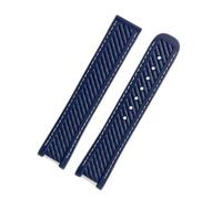 VFEBTSD Cinturino for orologio in gomma e silicone compatibile con Omega Seamaster 300 AT150 Aqua Terra Ultra Light 8900 fibbia in acciaio, cinturino for da 20 mm(Blue White -NK)