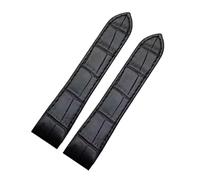 VFEBTSD Cinturino for orologio in pelle impermeabile di qualità compatibile con Cartier Santos 100 da uomo e donna, fibbia pieghevole, 20 mm 23(Black no buckle,23mm)