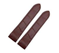 VFEBTSD Cinturino for orologio in pelle impermeabile di qualità compatibile con Cartier Santos 100 da uomo e donna, fibbia pieghevole, 20 mm 23(Brown no buckle,20mm)