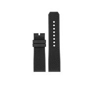 VFEBTSD Cinturino for orologio in silicone FluoroRubber impermeabile, compatibile con cinturino Cartier CALIBRE W7100055/WGCA0010 WSCA0006(Black no clasp,23mm)