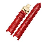 VFEBTSD Cinturino for orologio in vera pelle compatibile con Tissot Tianwang Folli Follie Michael Kors MK Mk5774 Uomo Donna Notch Cinturino 16 18mm Polsino(Black Green,16mm-8mm)