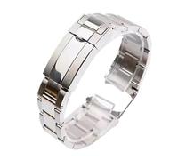 VFEBTSD Cinturino for orologio Oyster in acciaio inossidabile 904L compatibile con Rolex SUBMARINER DAYTONA SUP GMT, cinturino for da uomo in metallo 20 mm e 21(Silver,21mm)