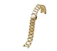 VFEBTSD Cinturino in acciaio inossidabile Lady Notch compatibile con Cartier PASHA Michael Kors Folli Follie Watch cinturino da polso in metallo donna(Gold,14-7mm)