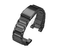 VFEBTSD Cinturino in acciaio inossidabile solido compatibile con Casio G-Shock GST-B100 GST-S110/120 GST-W300/400 GST-W110 cinturino for orologio da uomo fibbia pieghevole in metallo(Black)