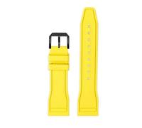 VFEBTSD Cinturino in caucciù fluorurato da 20 mm 21 mm 22 mm compatibile con IWC Pilot AMG Petronas Green Mark 18 cinturino for orologio in silicone a sgancio rapido(Yellow-black A,21mm)