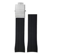 VFEBTSD Cinturino in gomma e silicone for orologio da 22 mm 21 compatibile con Longines Hydroconquest MIDO MULTIFORT cinturino for nero blu strumenti gratuiti(Black silver2,21mm)