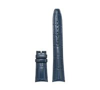 VFEBTSD Cinturino in pelle compatibile con IWC fibbia pieghevole, cinturino da polso sostitutivo in bovina for uomo e donna, accessori for orologi(Blue 1 no buckle,22mm)