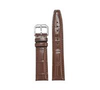 VFEBTSD Cinturino in pelle compatibile con IWC fibbia pieghevole, cinturino da polso sostitutivo in bovina for uomo e donna, accessori for orologi(Brown Pin buckle,21mm)