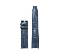 VFEBTSD Cinturino in pelle compatibile con IWC fibbia pieghevole, cinturino da polso sostitutivo in bovina for uomo e donna, accessori for orologi(Blue 2 no buckle,21mm)