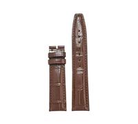 VFEBTSD Cinturino in pelle compatibile con IWC fibbia pieghevole, cinturino da polso sostitutivo in bovina for uomo e donna, accessori for orologi(Brown 2 no buckle,21mm)