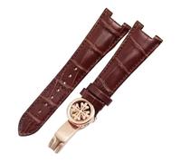 VFEBTSD Cinturino in pelle compatibile con Patek Philippe 5711 5712G impermeabile concavo pieghevole fibbia cinturino 25 mm, 25-13mm, Acetato, Non pietra preziosa
