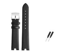 VFEBTSD Cinturino in pelle for orologio compatibile con Versus Vspci5621 Sci070016, cinturino concavo anti-sudore, accessori da 18 mm(Black-steel)