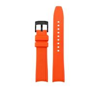 VFEBTSD Cinturino per orologio sportivo in gomma siliconica con estremità curva, 20 mm e 22 mm, compatibile con Omega Casio Swordfish Seiko Water Ghost Tissot Sports Watch Band Bracelet, 20mm