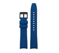 VFEBTSD Cinturino per orologio sportivo in gomma siliconica con estremità curva, 20 mm e 22 mm, compatibile con Omega Casio Swordfish Seiko Water Ghost Tissot Sports Watch Band Bracelet, 22mm