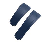 VFEBTSD Cinturino universale in gomma da 20/21 mm compatibile con cinturino Rolex Beech Submariner GMT Yachtmaster Glideleck Sekio Omega regolabile(Dark Blue,21mm)