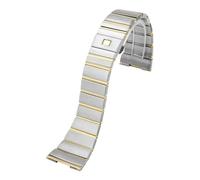 VFEBTSD Compatibile con cinturino in acciaio Omega Double Eagle Constellation Series, bracciale for orologio da uomo e donna, accessori in metallo 17 mm, 23 25(Silver-gold,25mm)