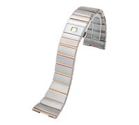 VFEBTSD Compatibile con cinturino in acciaio Omega Double Eagle Constellation Series, bracciale for orologio da uomo e donna, accessori in metallo 17 mm, 23 25(Silver-rose gold,17MM)