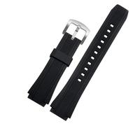 VFEBTSD Compatibile con cinturino in resina da uomo CASIO Edifice 5119 EF-552 EF-552D nero 25 x 20 mm bocca convessa impermeabile cinturino in gomma silicone bracciale, 25-20mm, Acetato, Nessuna