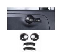 VFEBTSD Compatibile con Fiat 500 Abarth 595 2010 + Pannello maniglia interna auto Copertura decorativa ABS Modello in fibra di carbonio Accessori interni 4 pezzi(Carbon fiber pattern)