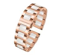 VFEBTSD Compatibile con Huawei NUOVO braccialetto GT5 Smart WATCHGT5 Pro cinturino in ceramica GT Ultimate Fashion Watch catena uomo donna GT4/GT3 cinturino 20 22mm(4101rose gold white,22mm-width)