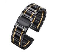 VFEBTSD Compatibile con Huawei NUOVO braccialetto GT5 Smart WATCHGT5 Pro cinturino in ceramica GT Ultimate Fashion Watch catena uomo donna GT4/GT3 cinturino 20 22mm(4110 black gold,22mm-width)