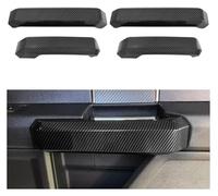 VFEBTSD Copertura per maniglia interna della portiera in fibra di carbonio, accessorio decorativo per interni, compatibile con Ford F150 2015-2020 (maniglia nera)