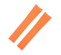 VFEBTSD Sostituzione in fluorogomma forbice Emperor Rudder compatibile con cinturino for orologio Tudor da 39 mm, for uomo fibbia pieghevole a farfalla del 1958 20(Orange-silver,20MM_2 SILVER BUCKLE)