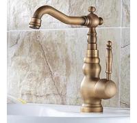 VFfotO Miscelatore da Bagno Bronzo Antico Ottone Doppia Leva Tradizionale Montaggio sul Ponte Controllo della Temperatura Trattato ad Olio Marrone