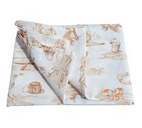 VFG ITALY Tovaglia fantasia MARE rettangolare 140x210 cm fino a 12 posti antimacchia idrorepellente no stiro tutti i giorni in casa in giardino in barca in vacanza (Arancio, 140x210cm 12posti)