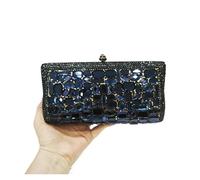 VFIDPSU Borse da sera in cristallo for cena e festa da donna, pochette in vetro, borsa da sera in pietra verde, borsetta da sposa for matrimonio(Blue)