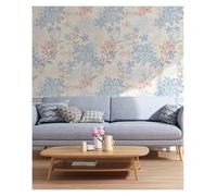 VFIDPSU Carta da parati floreale azzurra, stacca e attacca in PVC, decorazione for la casa, autoadesiva, adesivo giallo for mobili(44cmx150cm)